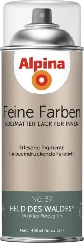 Alpina Farben Feine Farben Sprühlack No. 37 Held des Waldes innen moosgrün edelmatt, 400ml