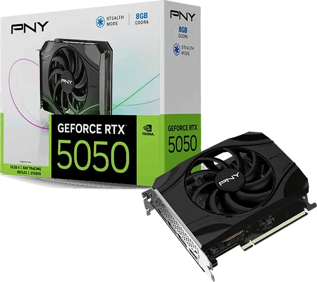 PNY GeForce RTX 5050 Single Fan, 8GB GDDR6, HDMI, 3x DP