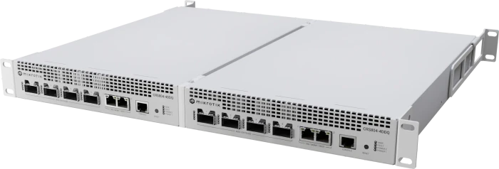 MikroTik Cloud Router Switch CRS804 DDQ Rackmount 400G Managed Switch, 4x QSFP56-DD, 2x RJ-45