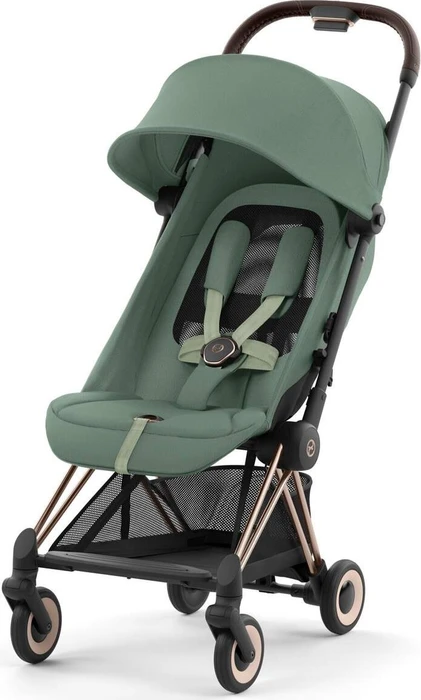 Cybex Coya Rosegold Frame leaf green