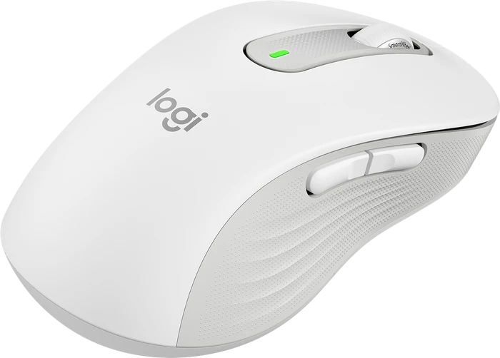 Logitech Signature M650 Large Left, Off-White, Linkshänder, Logi Bolt, USB/Bluetooth