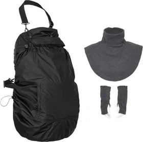 Hoppediz Fleece Cover 3in1 Tragecover mit Regenschutz anthrazit