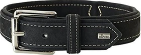 Hunter Hunting Hundehalsband, Leder, Nubuk, robust, weich, 50 M, schwarz