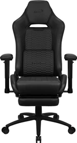AeroCool ROYAL Leatherette Charcoal Black Gamingstuhl, schwarz