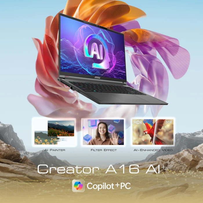 MSI Stealth A16 AI+ A3HVEG-299NN, Luna Grey, Ryzen AI 5 340, 32GB RAM, 512GB SSD, GeForce RTX 4050, DE