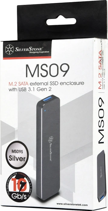 SilverStone MS09S, M.2 SSD, USB-A 3.1