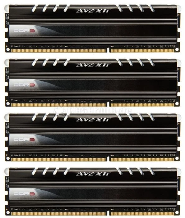 Avexir Core Series LED blau UDIMM 16GB Kit, DDR3-2400, CL11-13-13-31