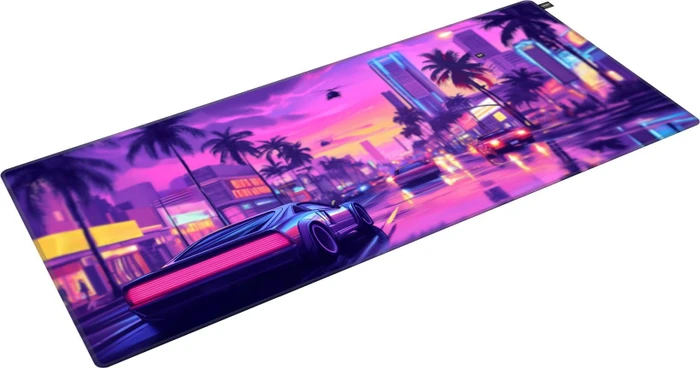 Cherry Xtrfy GP5 Miami Drive XL Gaming Mauspad, 920x400mm, Motiv mehrfarbig