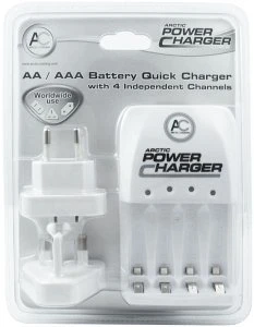 ARCTIC Power Charger Plus inkl. 4x Mignon AA NiMH Akkus 2650mAh