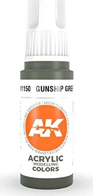 AK-Interactive 3rd Gen Acrylic Colors Acrylic Modelling Colors gunship green, 17ml
