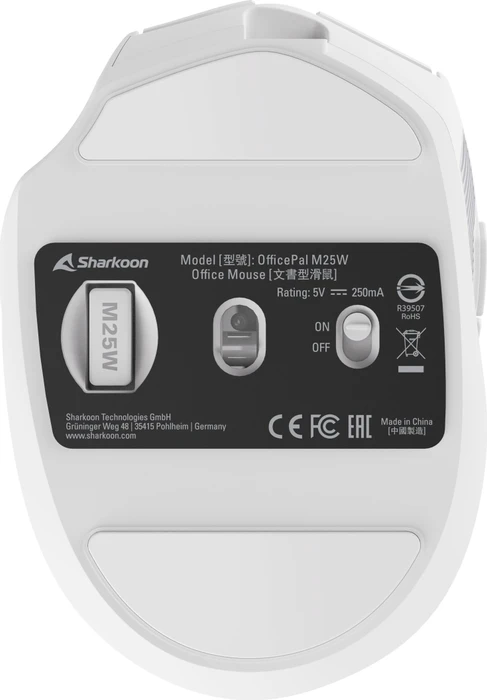 Sharkoon OfficePal M25W, weiß, USB