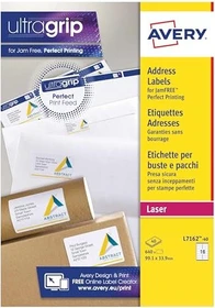 Avery-Zweckform Adressetiketten, 99.1x33.9mm, weiß, 40 Blatt (640 Etiketten)