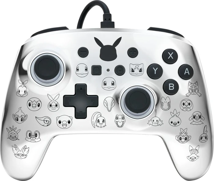 PowerA Enhanced Wired Controller Pokémon: Pikachu schwarz/silber (Switch)