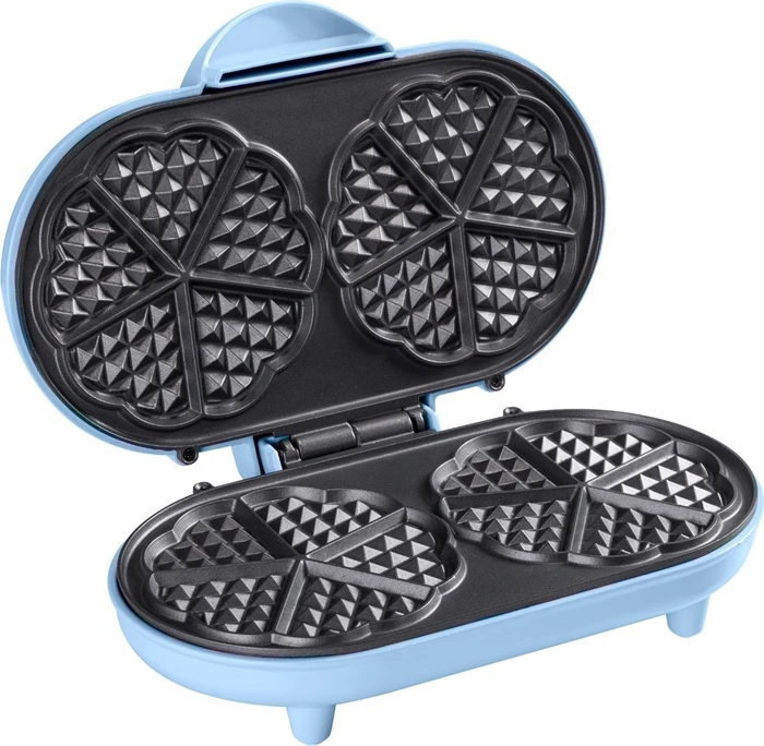 Bestron ADWM1000B Herzwaffelautomat Waffeleisen blau