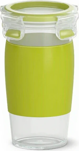 Emsa Clip&Go rund Smoothie Mug Aufbewahrungsbehälter 450ml grün