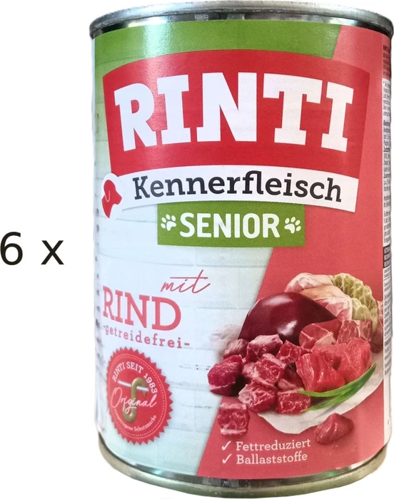 Finnern Rinti Kennerfleisch, Rind, Senior, 4.80kg (6x 800g)