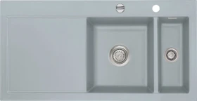 systemceram Mera 100 F Einbau Becken rechts mit Ablauffernbedienung titan