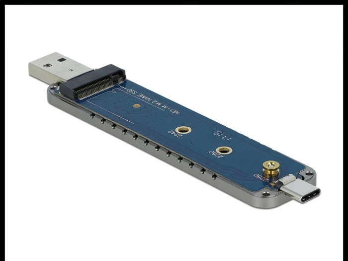 DeLOCK USB 3.2 Gen 2 External Enclosure, USB-C 3.1/USB-A 3.1