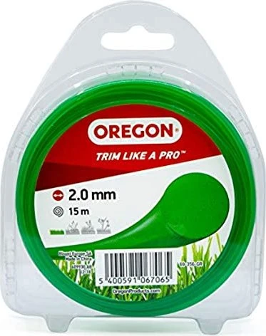 Oregon Trimmerfaden für Rasentrimmer grün, 2mm/15m