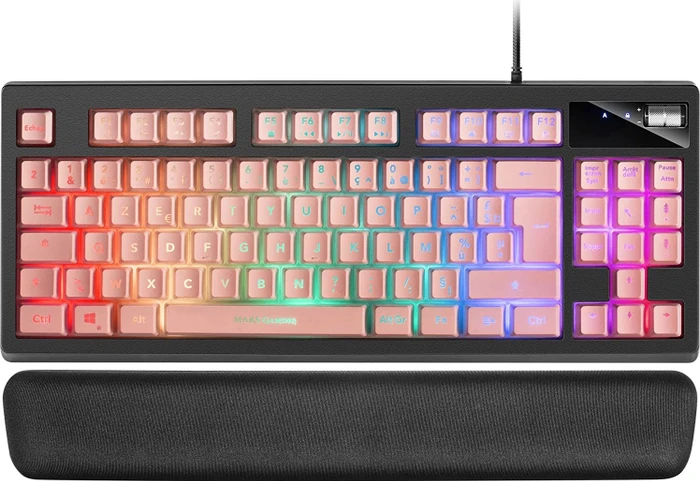 Mars Gaming MKAXP, LEDs RGB, schwarz/rosa, USB, FR