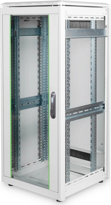Digitus Professional Unique Serie Serverschrank 26HE, Sicherheitsglastür, IP2X, grau, 600mm tief