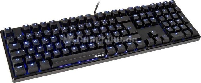 Ducky One schwarz, LEDs blau, MX GREEN, USB, DE