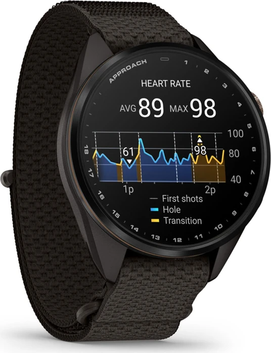 Garmin Approach S72 43mm carbon gray-heritage bronze dlc titanium/pebble grey