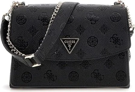 Guess Cresidia 4G-Logo Peony-Logo Mini Schultertasche schwarz
