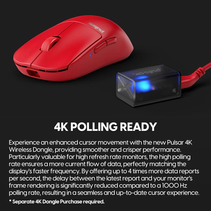 Pulsar Gaming Gears X2V2 Wireless Red Edition, USB