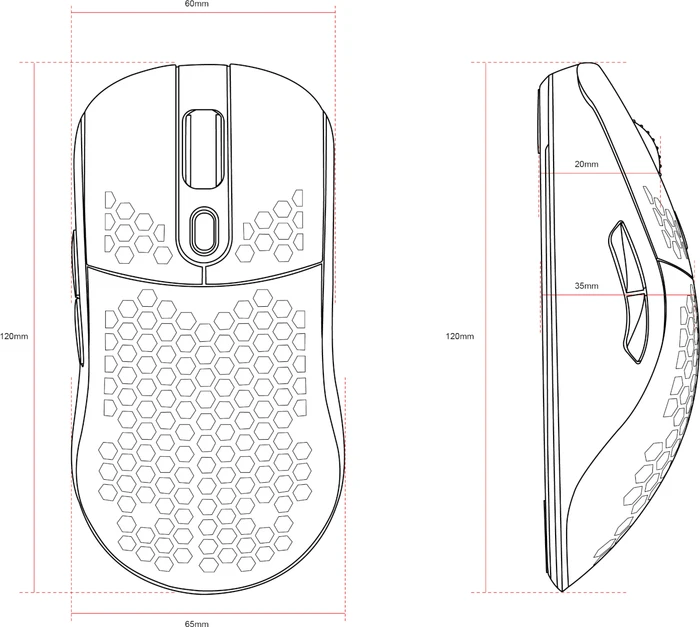 Arozzi Favo Gaming Maus schwarz/rot, USB