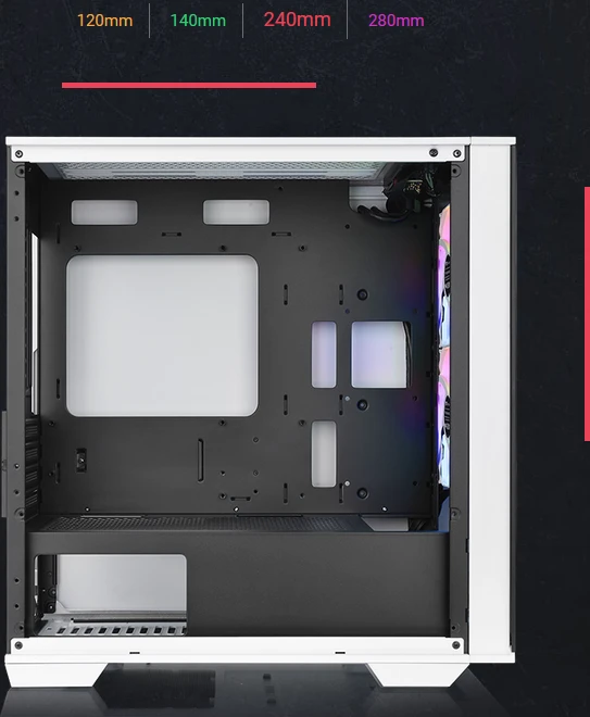 Thermaltake Divider 170 TG ARGB Snow Edition, weiß, Glasfenster