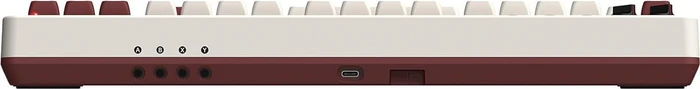 8BitDo Retro Mechanical Keyboard, Fami Edition, weiß/rot, Kailh Box V2 WHITE, USB/Bluetooth, US