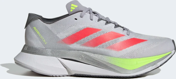 adidas Adizero Boston 12 dash grey/lucid red/lucid lemon (Damen)