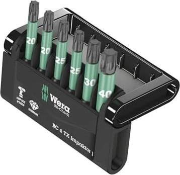 Wera Bit-Check 6 TX Impaktor 1 Torx Bitset inkl. Werkzeugbox, 6-tlg.