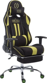 CLP Racing Limit V2 Stoff Gamingstuhl mit Fußstütze, schwarz/grün
