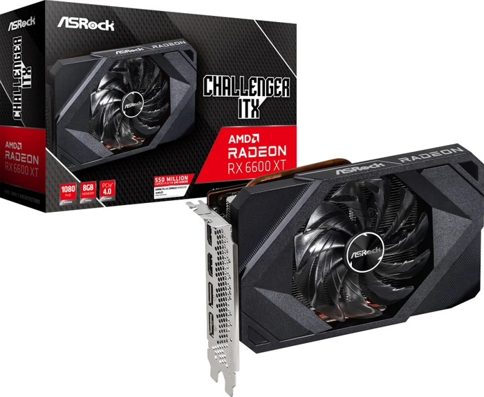 ASRock Radeon RX 6600 XT Challenger ITX, RX6600XT CLI 8G, 8GB GDDR6, 2x HDMI, 2x DP