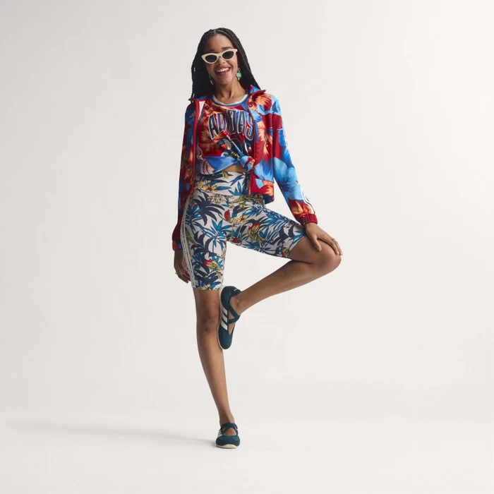 adidas x Farm Rio House of Tiro Trainingsjacke light blue/tactile red/cream white (Damen)