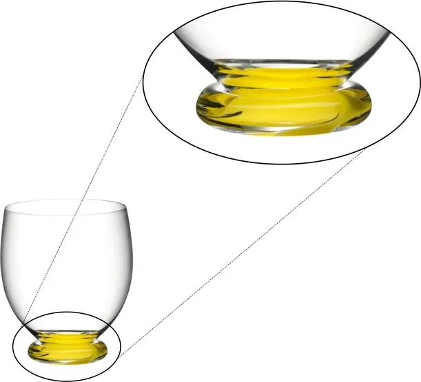 Riedel Fatto A Mano Trinkglas Tumbler Grande gelb