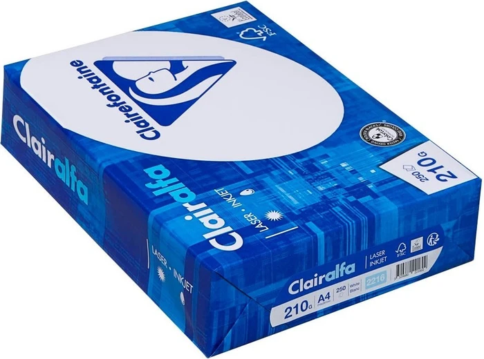 Clairefontaine Text & Cover ledergeprägt Universalpapier gelb, A4, 270g/m², 100 Blatt