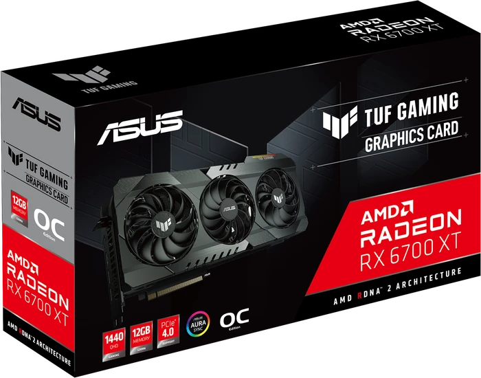 ASUS TUF Gaming Radeon RX 6700 XT OC, TUF-RX6700XT-O12G-GAMING, 12GB GDDR6, HDMI, 3x DP