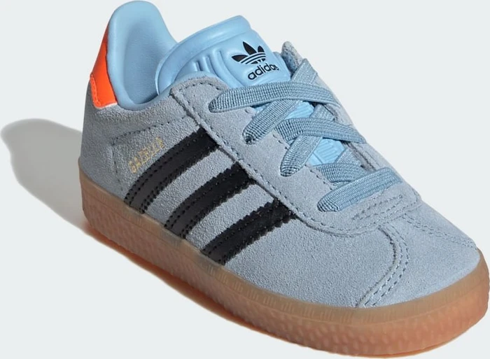 adidas Gazelle Comfort Closure Elastic Laces clear sky/core black/solar orange (Junior)