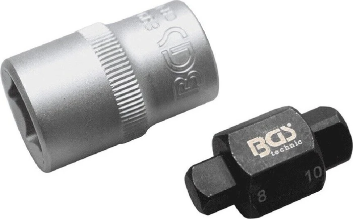 BGS technic Ölablassschrauben-Einsatz Vierkant 8mm/10mm
