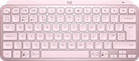 Logitech MX Keys Mini, rosa, LEDs weiß, Logi Bolt, Rose, USB/Bluetooth, UK