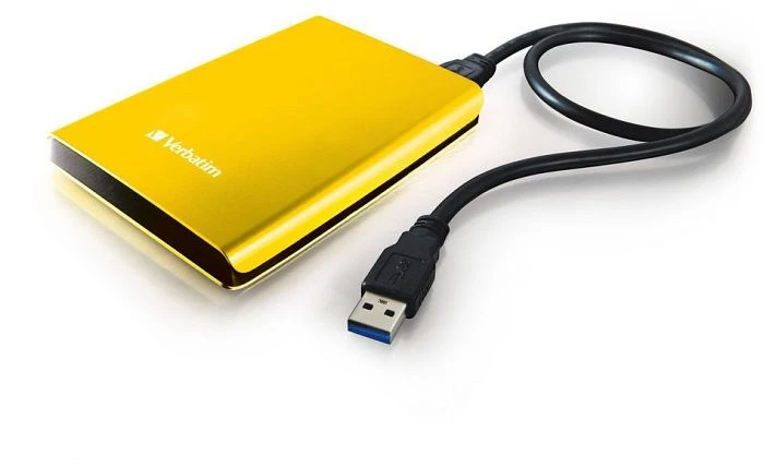 Verbatim Portable Colour Edition, gelb, 1TB, USB 3.0 Micro-B