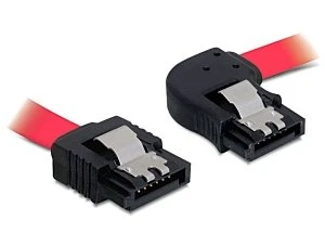 DeLOCK SATA Kabel rot 0.3m mit Arretierung, rechts/gerade
