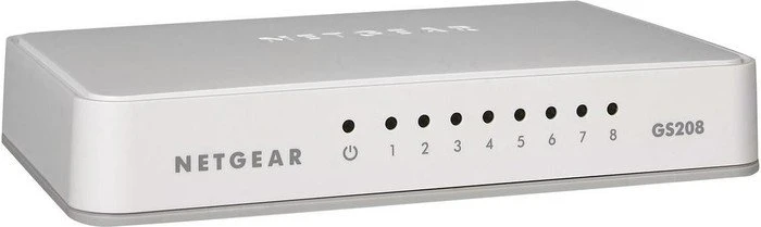Netgear GS200 Desktop Gigabit Switch, 8x RJ-45