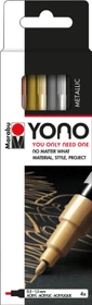 Marabu Yono Acrylmarker Metallic 0.5-1.5mm sortiert, 4er-Set