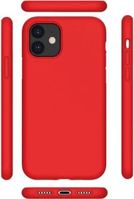 Cyoo Premium Liquid Silicon Case für Apple iPhone 12/12 Pro rot