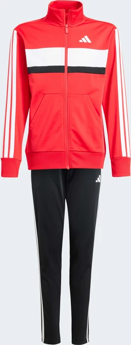adidas Seasonal Essentials Tiberio 3-Streifen Tricot Trainingsanzug pure ruby/white (Junior)