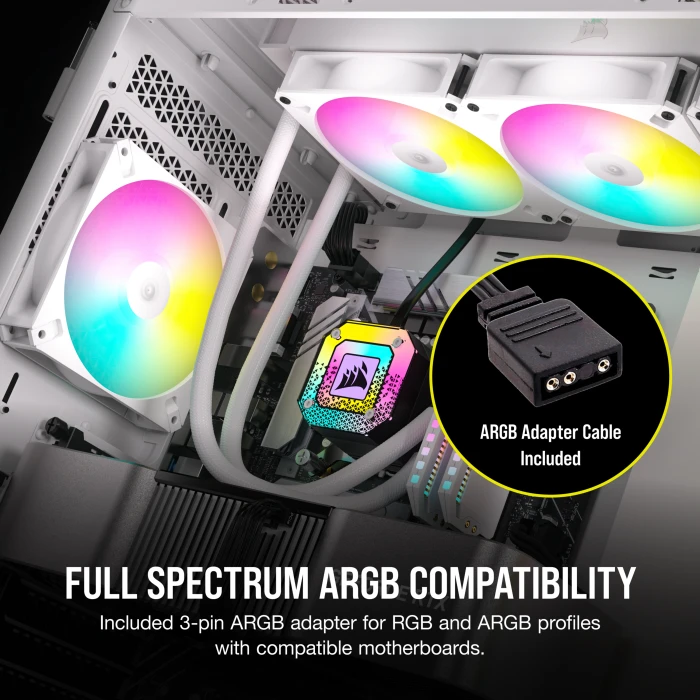 Corsair AR Series iCUE AR120 Digital RGB, weiß, LED-Steuerung, 120mm, 3er-Pack